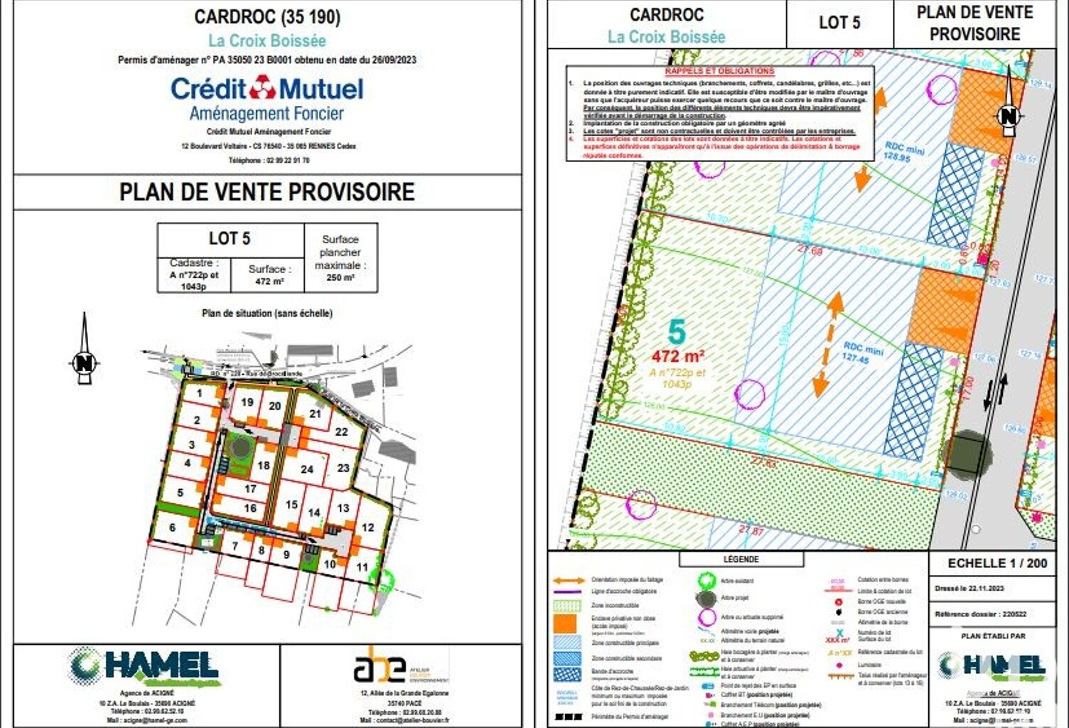 Vente Terrain 472 m&sup2; — photo 1