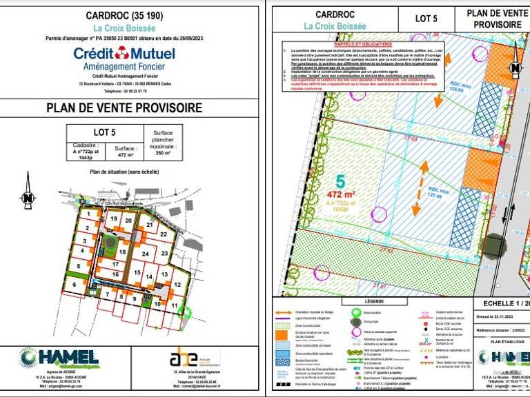 Vente Terrain 472 m&sup2; — photo 1