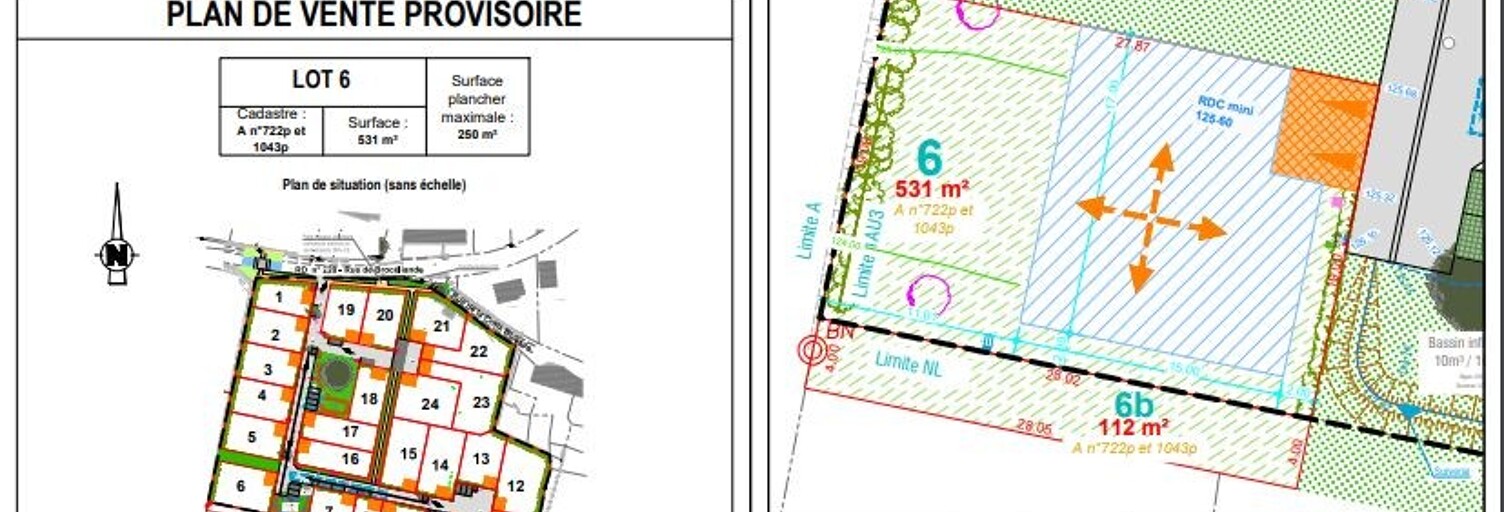 Terrain  643 m² à vendre à Cardroc (35190)