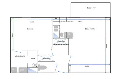 appartement 2 pièces 45 m2 à louer à Marcq-en-Barœul (59700)
