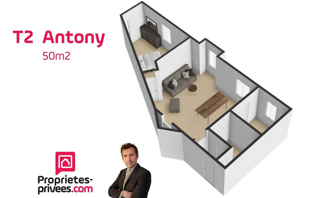appartement 2 pièces 50 m2 à vendre à Antony (92160)