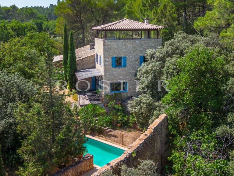 Maison en pierre avec piscine et vue panoramique — photo 1