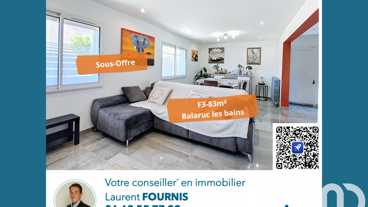 appartement 3 pièces 83 m2 à vendre à Balaruc-les-Bains (34540)