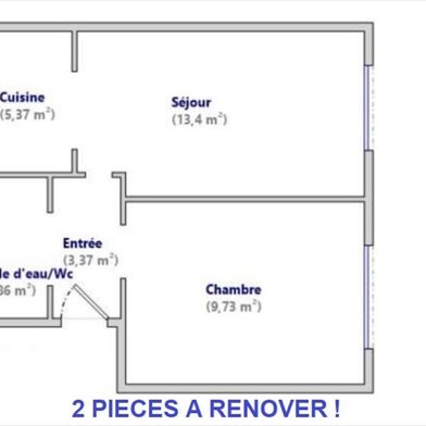 Appartement 2 pièces 35 m²