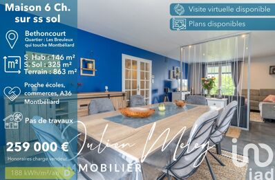 vente maison 259 000 € à proximité de Brognard (25600)