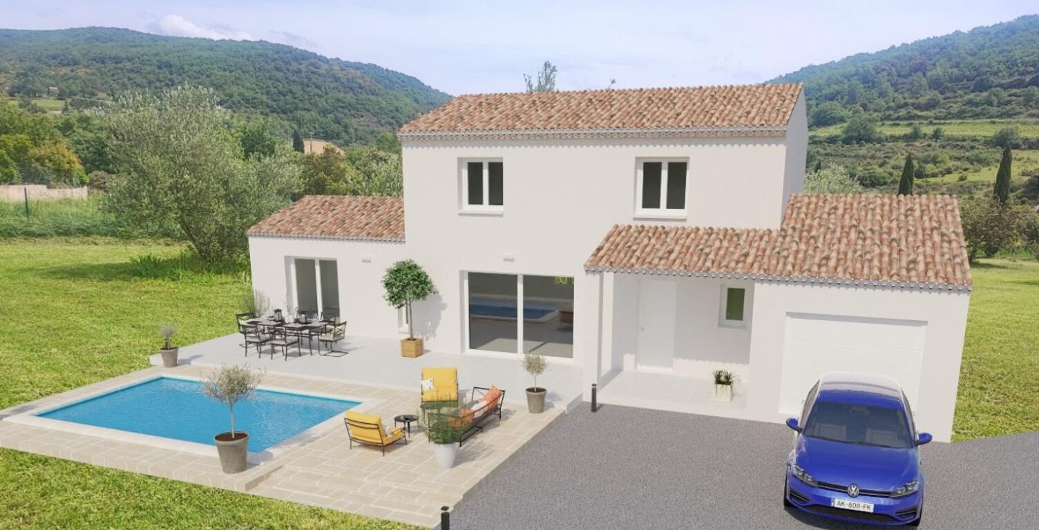 Votre maison de 128 m² à  Valvignères sur un terrain plat de 1200 m², hors lotissement — photo 1