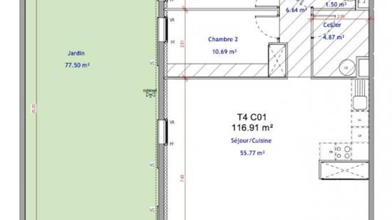 appartement 4 pièces 116 m2 à vendre à Aix-en-Provence (13090)