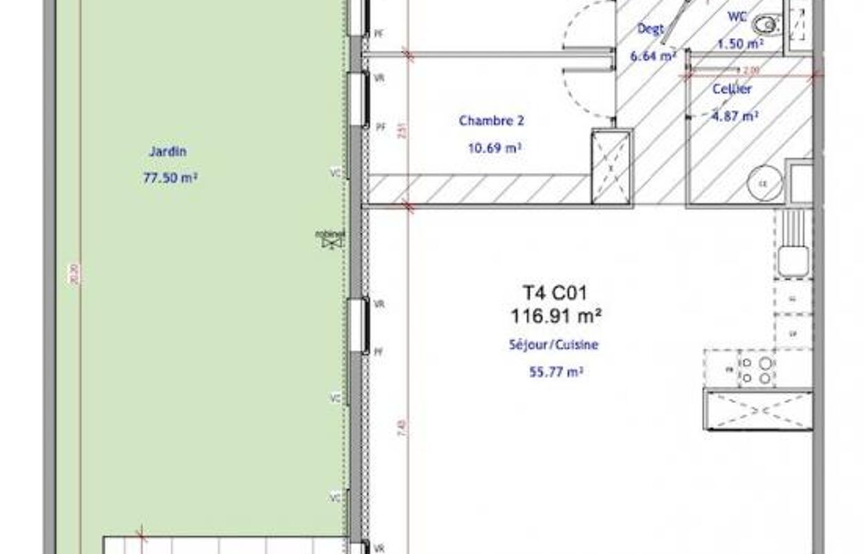 appartement 4 pièces 116 m2 à vendre à Aix-en-Provence (13090)