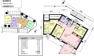 Appartement 4 Pièces 76 m² à vendre à Les Herbiers (85500)