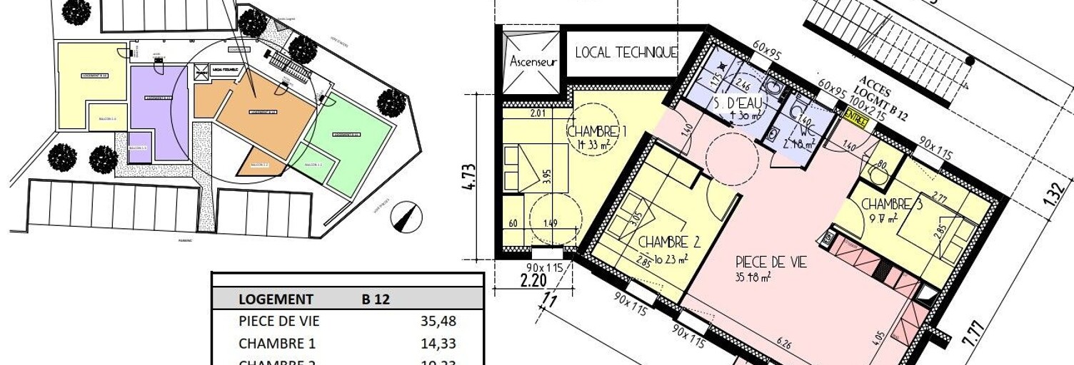 Appartement 4 Pièces 76 m² à vendre à Les Herbiers (85500)