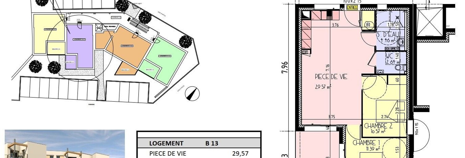 Appartement 3 Pièces 58 m² à vendre à Les Herbiers (85500)