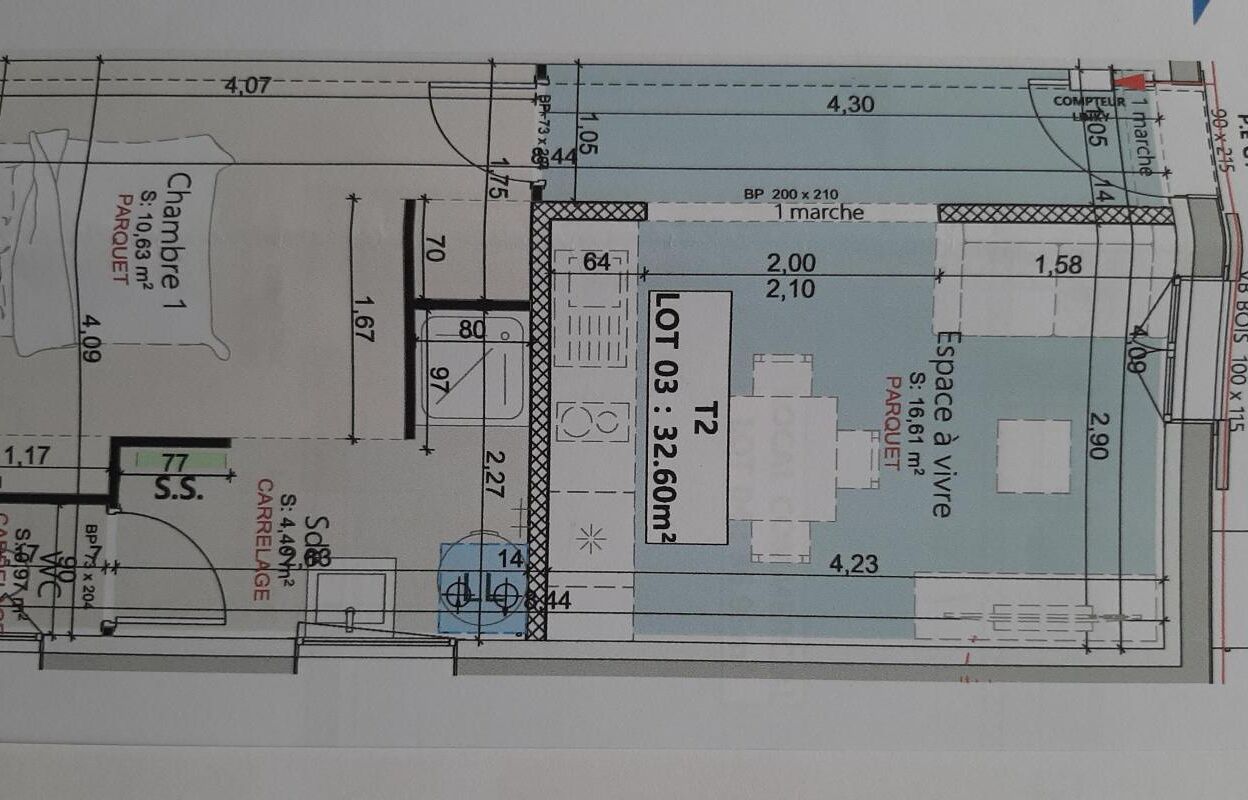 appartement 2 pièces 33 m2 à vendre à Toulouse (31400)