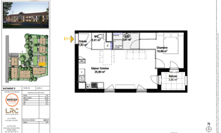 Appartement 2 Pièces 47 m² à vendre à Gleizé (69400)