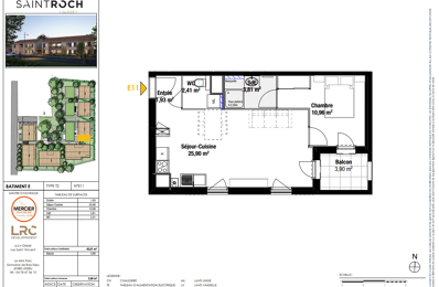 appartement 2 pièces 47 m2 à vendre à Gleizé (69400)