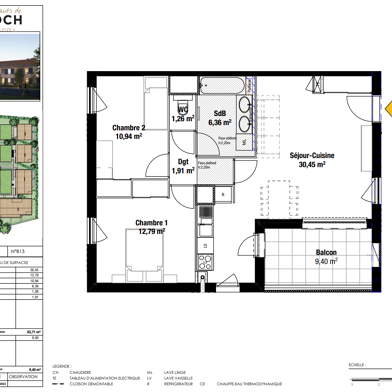 Appartement 3 pièces 270000 €