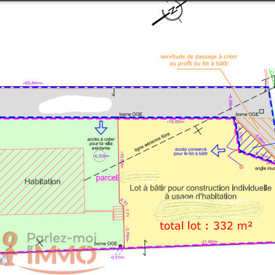 Terrain 332 m²