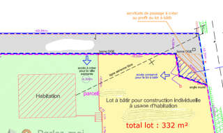 Terrain  332 m² à vendre à Frontonas (38290)
