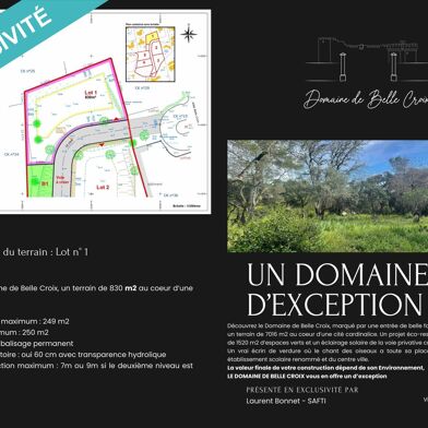 Terrain 830 m²