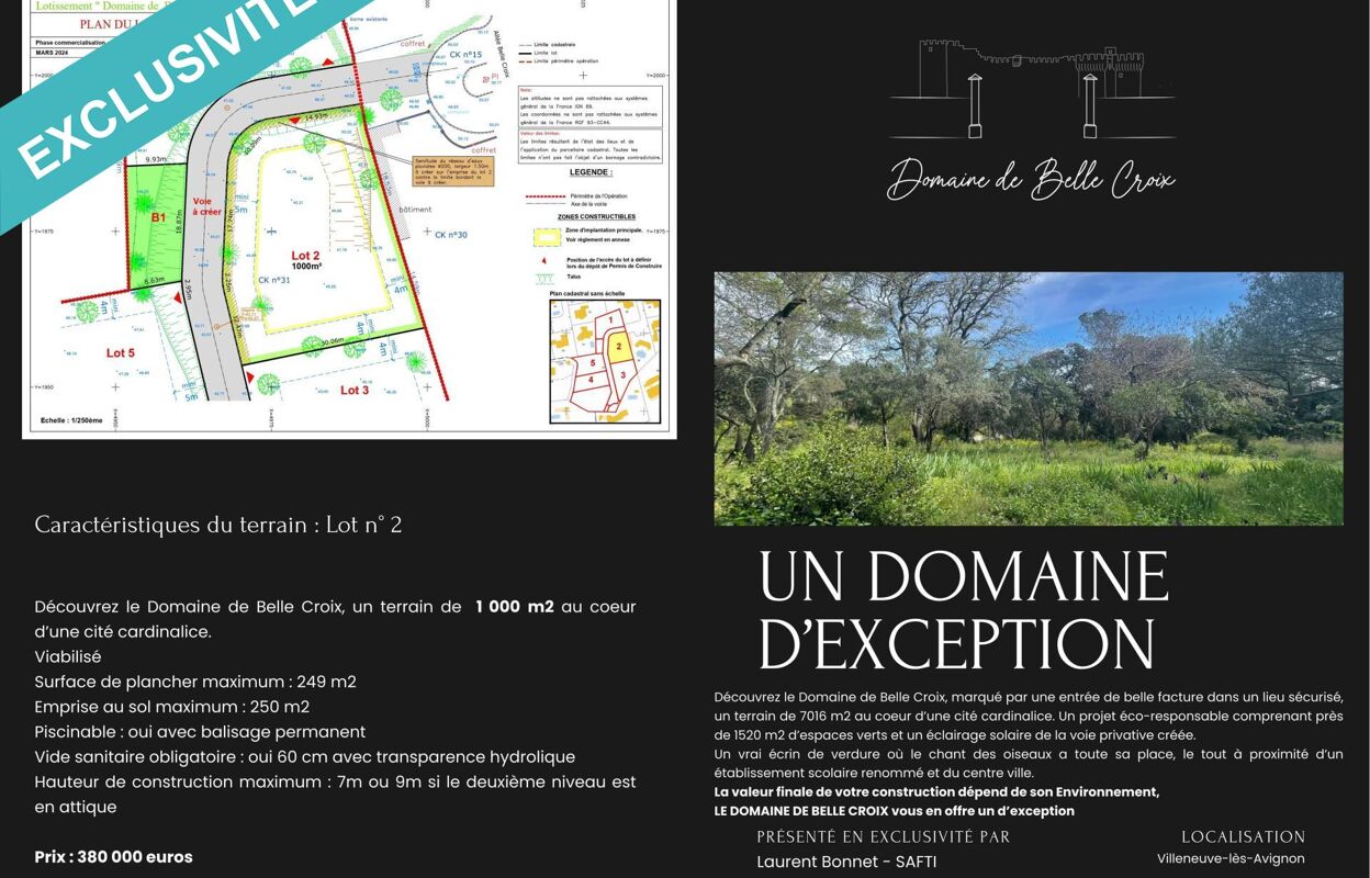 terrain  pièces 1000 m2 à vendre à Villeneuve-Lès-Avignon (30400)