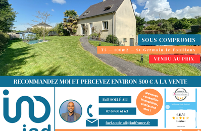 vente maison 239 000 € à proximité de Saint-Germain-le-Fouilloux (53240)