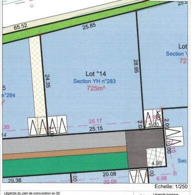 Terrain 725 m²