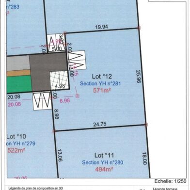 Terrain 571 m²