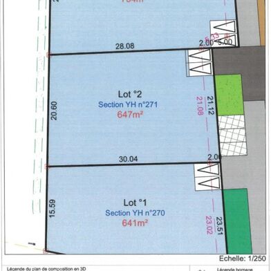 Terrain 647 m²