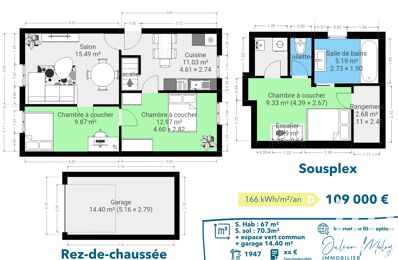 vente appartement 109 000 € à proximité de Échavanne (70400)