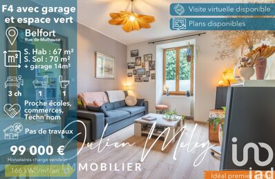 vente appartement 99 000 € à proximité de Chavannes-sur-l'Étang (68210)