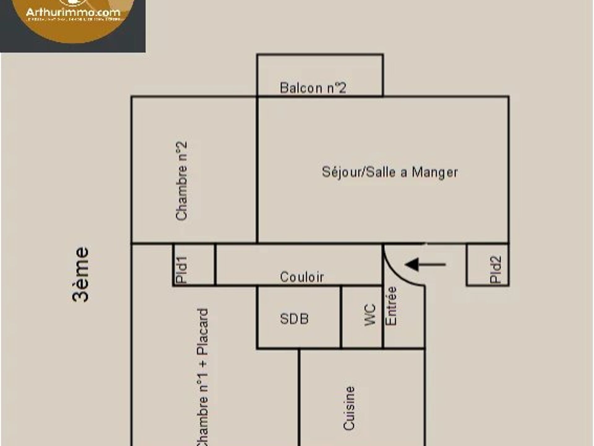 Appartement a louer saint-brice-sous-foret - 4 pièce(s) - 74 m2 - Surfyn