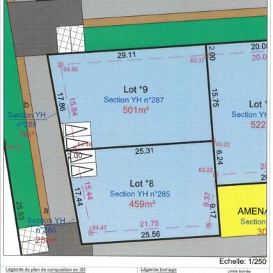 Terrain 501 m²