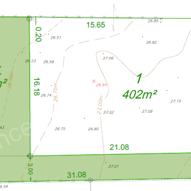 Terrain 402 m²