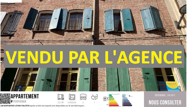 Appartement 3 pièces  à vendre Perpignan 66000