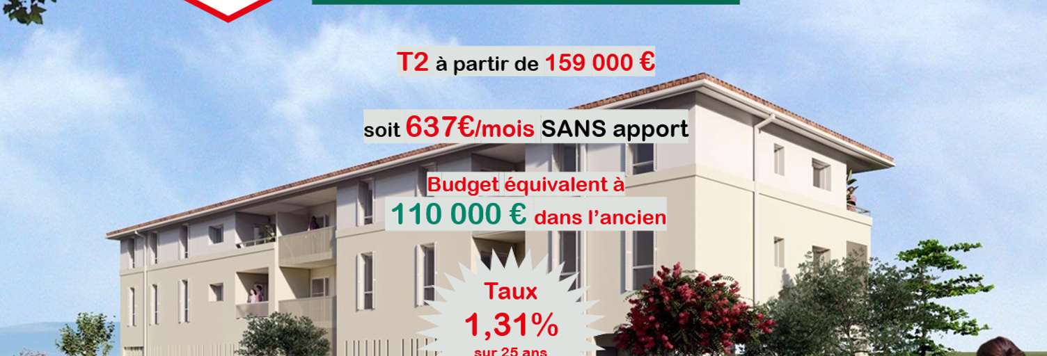 Appartement neuf T2, T3 Pièce 42 à 73 m² à vendre à Vauvert (30600)