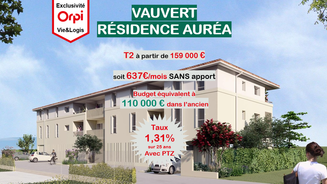 appartement neuf T2, T3 pièces 42 à 73 m2 à vendre à Vauvert (30600)