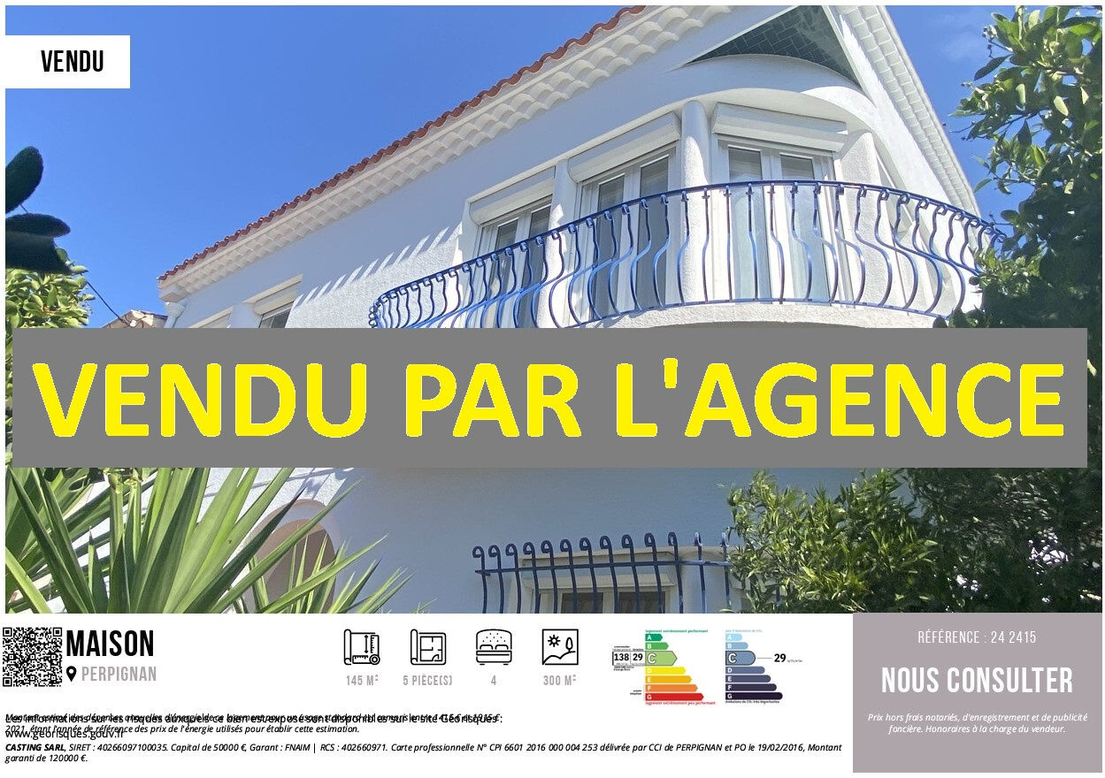 Villa / Maison 5 pièces  à vendre Perpignan 66000