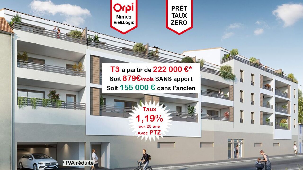 appartement 3 pièces 64 m2 à vendre à Nîmes (30000)