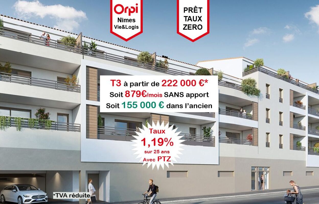 appartement 3 pièces 64 m2 à vendre à Nîmes (30000)