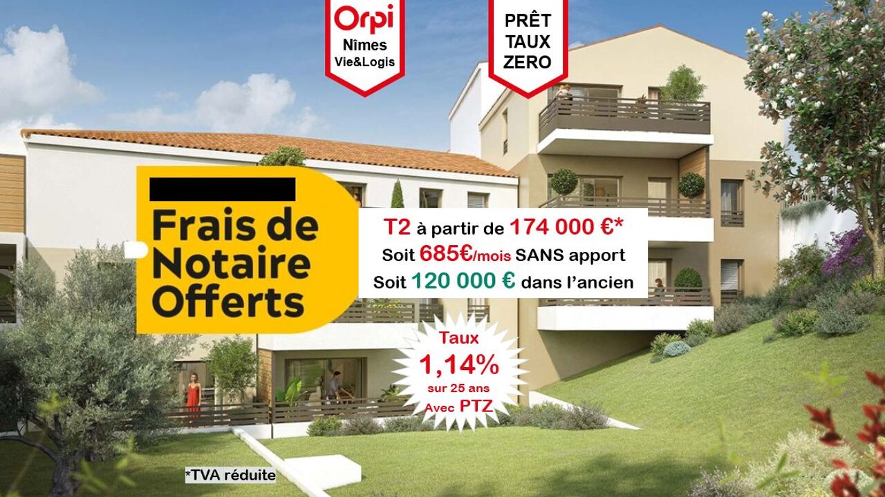 appartement 2 pièces 45 m2 à vendre à Nîmes (30000)