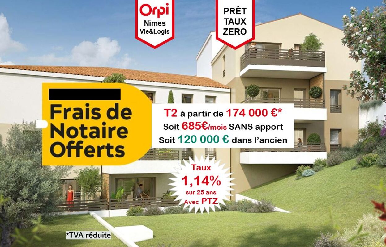 appartement 2 pièces 45 m2 à vendre à Nîmes (30000)