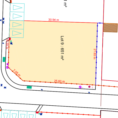 Terrain à construire 651 m²