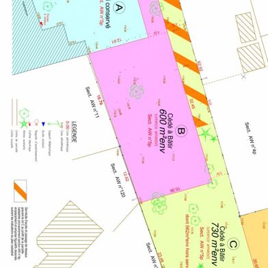 Terrain à construire 600 m²