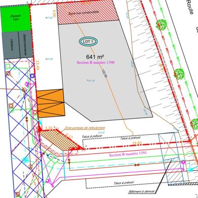 Terrain à construire 641 m²