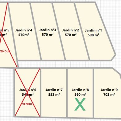 Terrain 560 m²