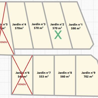 Terrain 570 m²