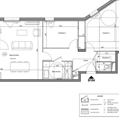 Appartement 3 pièces 69 m²