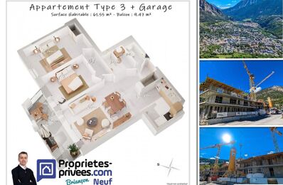appartement 3 pièces 61 m2 à vendre à Briançon (05100)