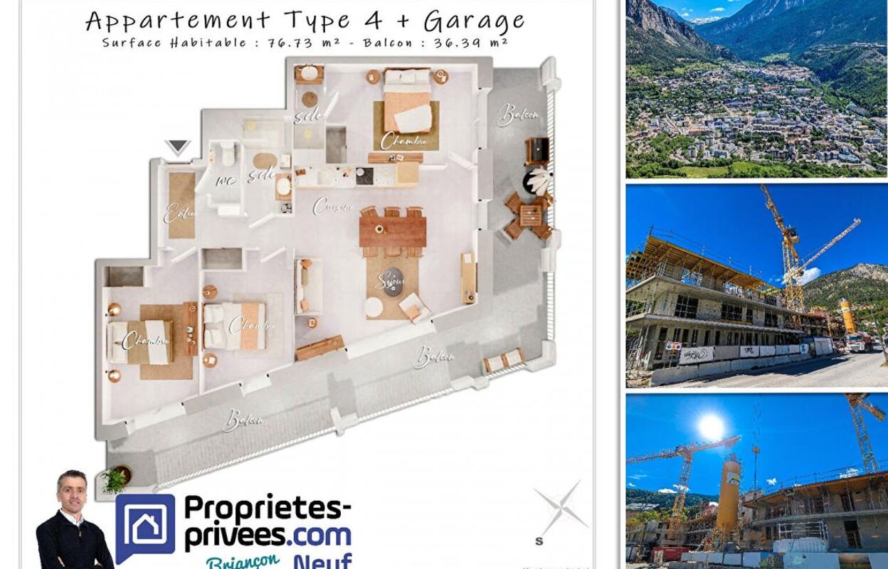 appartement 4 pièces 76 m2 à vendre à Briançon (05100)