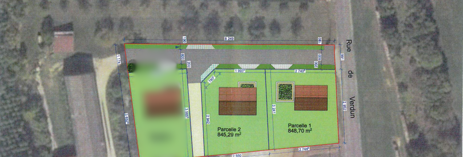 Terrain  849 m² à vendre à Les Monthairons (55320)