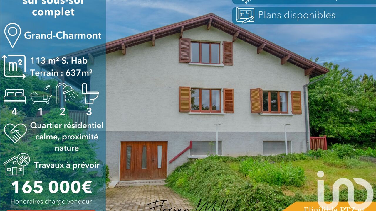 maison 5 pièces 113 m2 à vendre à Grand-Charmont (25200)